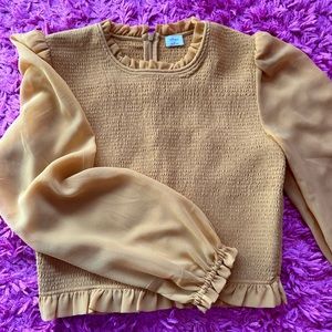 Aritzia Wilfred Tempest Blouse Orange